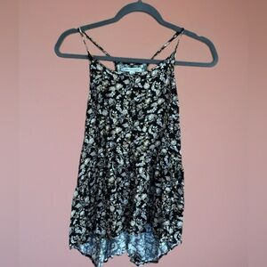 Floral Black and White Women's Top